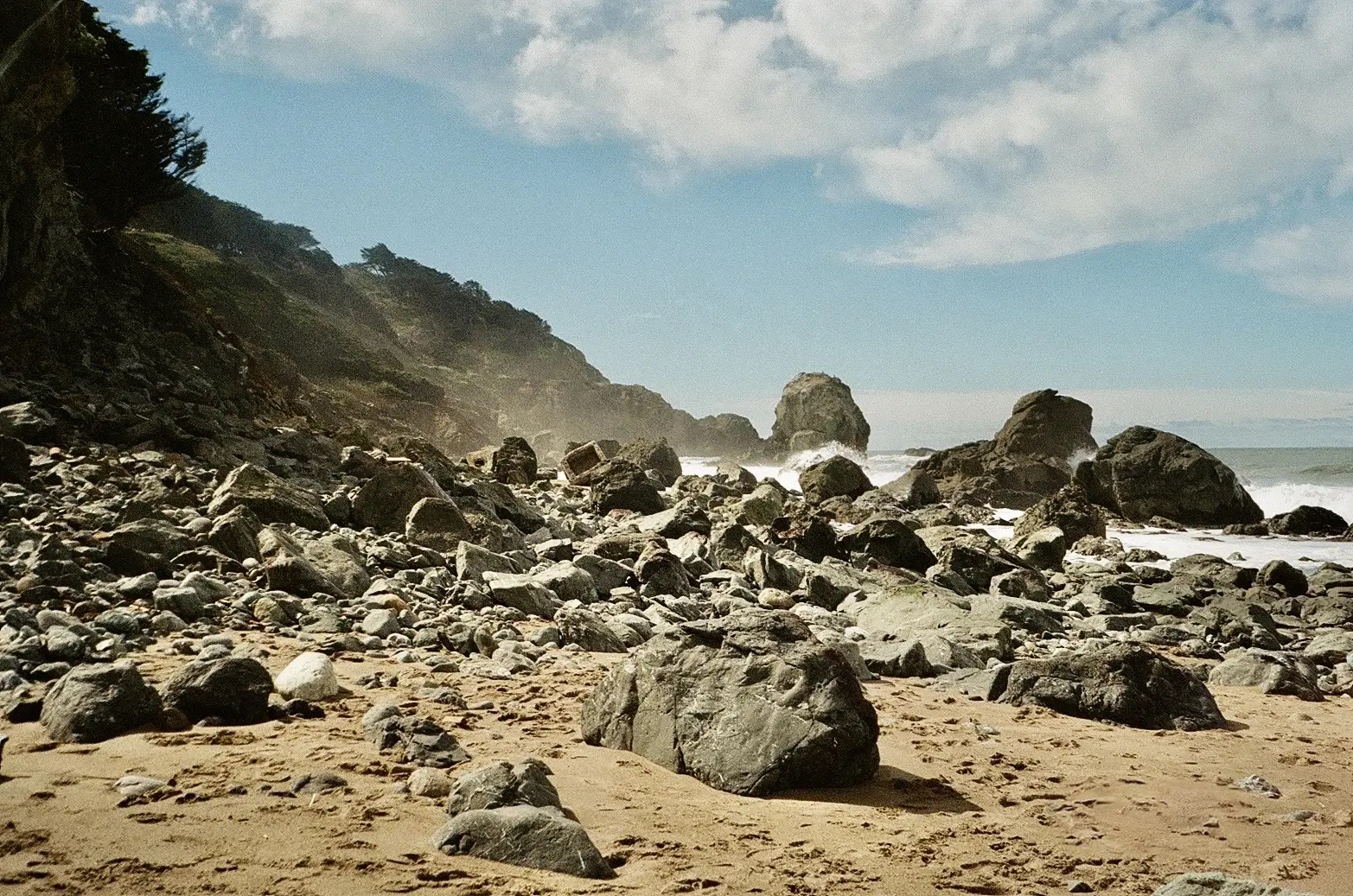 Rocky Beach and Cliffs